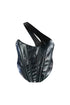 Vegabond One Shoulder Corset Top Crop Top EDGE Small Black